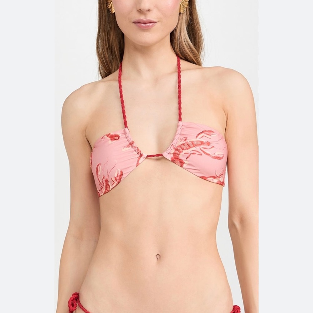 Farm Rio Pink Lobster Bikini Set Size L NWT